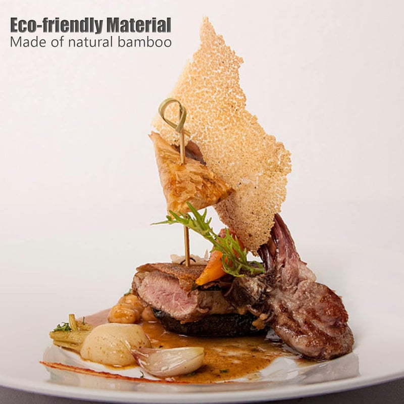 Lechay 500 Pack Bamboo Cocktail Picks - Image 3